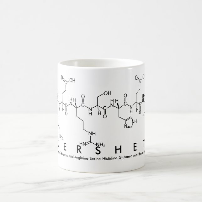 Taza De Café Kershet peptide name mug (Centro)
