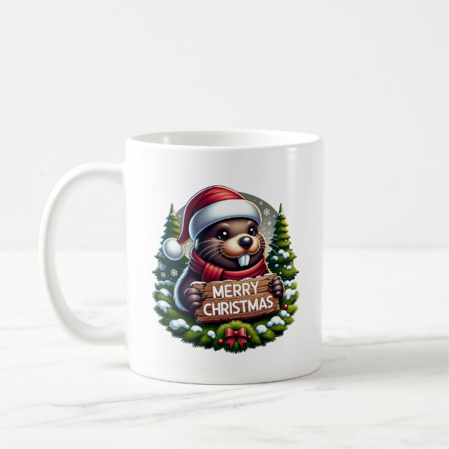 Taza De Café Kerst Bever (Izquierda)