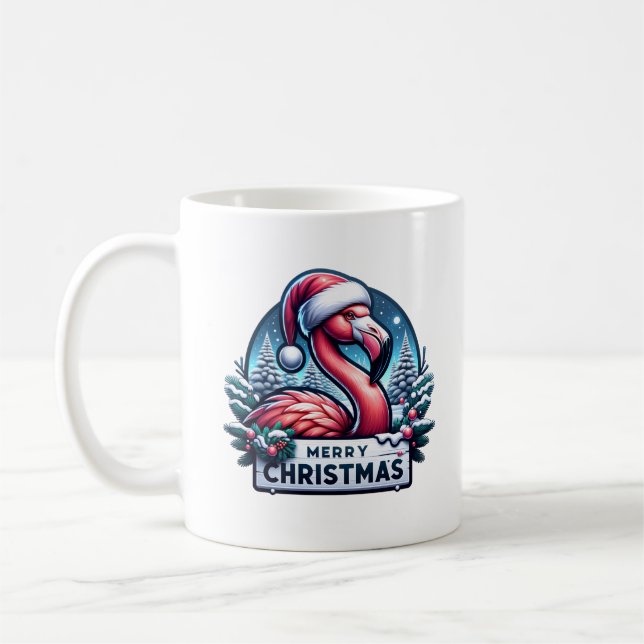 Taza De Café Kerst Flamingo (Izquierda)