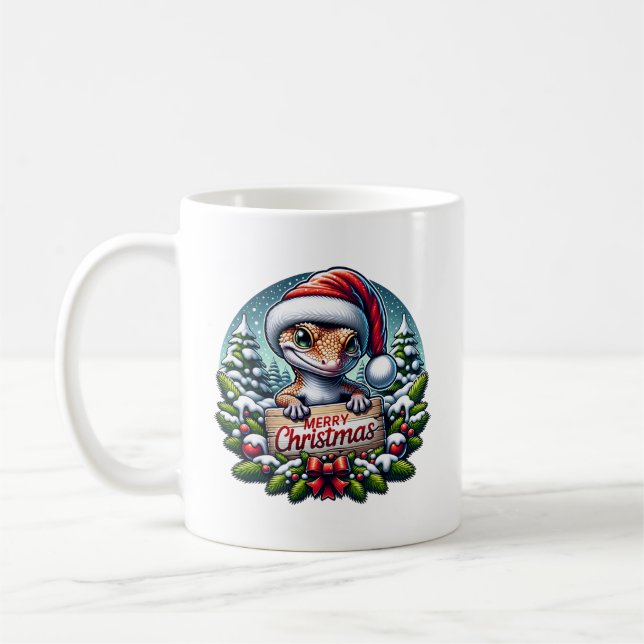 Taza De Café Kerst Gekko (Izquierda)