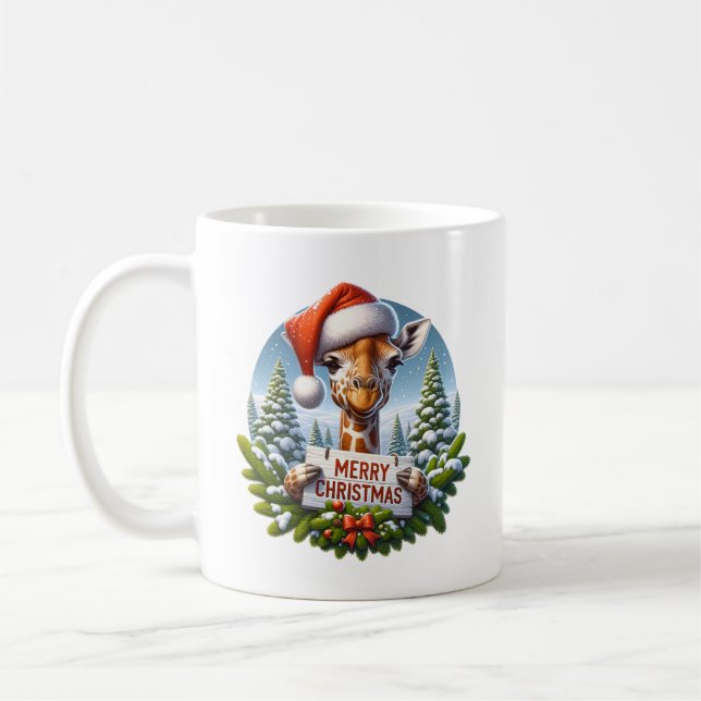 Taza De Café Kerst Giraf (Izquierda)