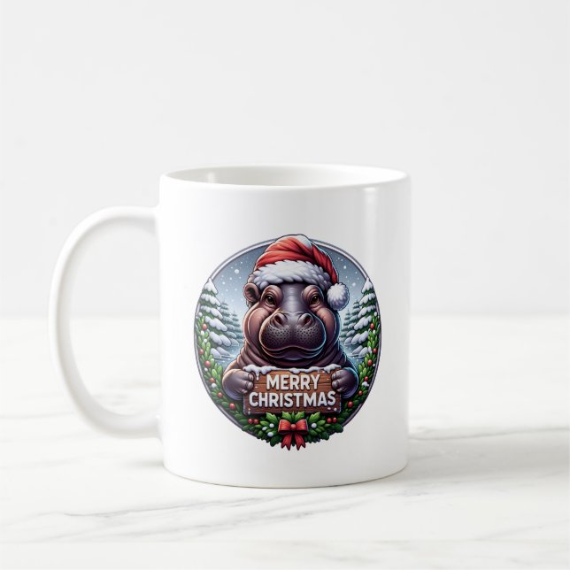 Taza De Café Kerst Nijlpaard (Izquierda)