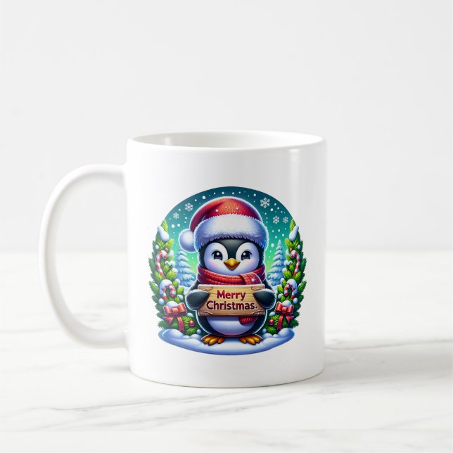 Taza De Café Kerst Penguin (Izquierda)
