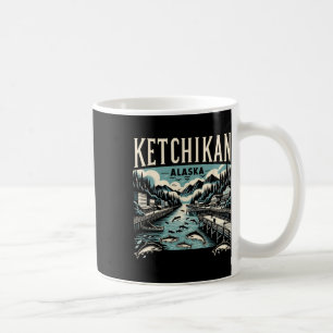 Taza De Café Ketchikan Alaska Ak Gráfico Antiguo Capital del Sa