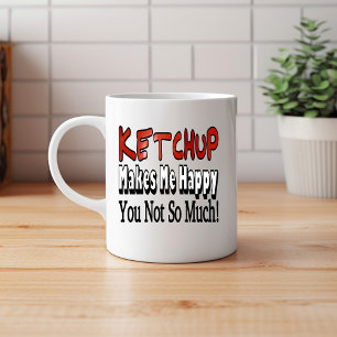 Taza De Café Ketchup Feliz
