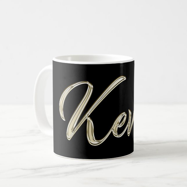 Taza De Café Kevin Name whitegold Tasse Teetasse Kaffeetasse (Anverso izquierdo)