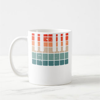Taza De Café Keyboard Theme Vintage Piano Keys
