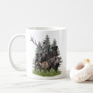 Taza De Café Keychain del botón Pegatina de Jagdterrier