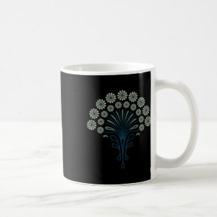 Taza De Café Kf 0358 E - Vintage Retro Daisies 70s Patte Floral