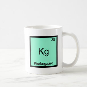 Taza De Café Kg - Elemento Divertido de Kierkegaard Símbolo Quí