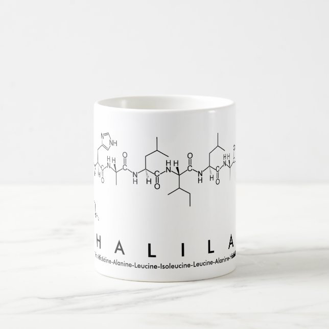 Taza De Café Khalilah peptide nombre mug (Centro)