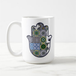Taza De Café Khamsa Hand Patchwork 2