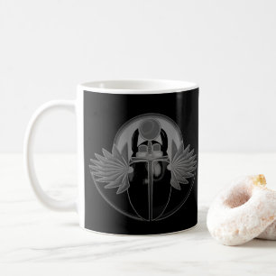 Taza De Café Kherpi Dios del Sol Naciente, escarabajo escarabaj