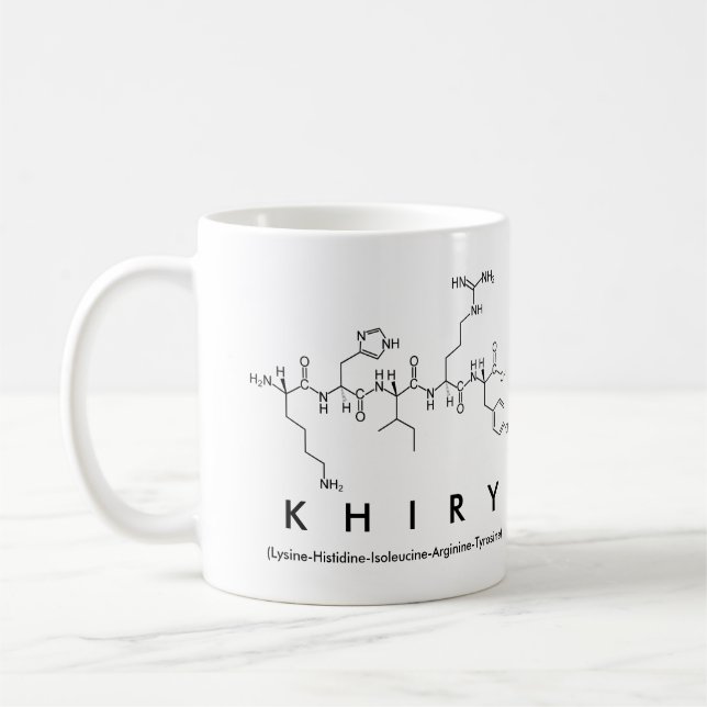 Taza De Café Khiry peptide name mug (Izquierda)