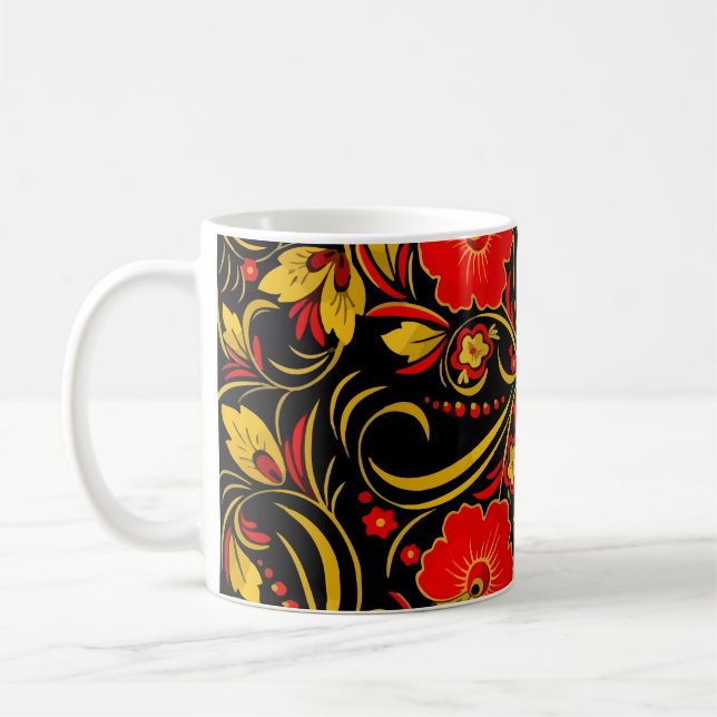 Taza De Café Khokhloma ruso (Izquierda)