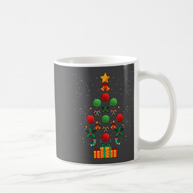 Taza De Café Kickball Team Christmas Tree Xmas  (Derecha)