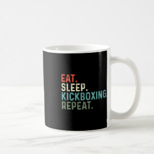Taza De Café Kickboxers Divertidos Comen Duermen Kickboxing