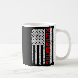 Taza De Café Kickboxing Bandera Americana 4 de Julio Patriótico