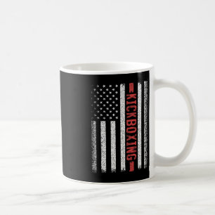 Taza De Café Kickboxing Bandera Americana Kickboxer 4 De Julio 