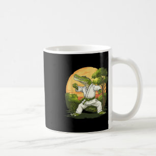 Taza De Café Kickboxing Cocodrilo Taekwondo Karate Mma Divertid