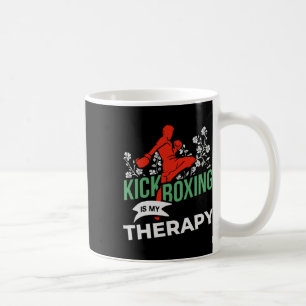 Taza De Café Kickboxing Es Mi Terapia - Luchador de Artes Marci