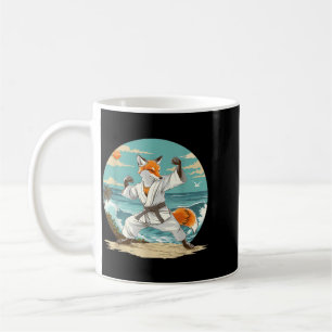 Taza De Café Kickboxing Fox Taekwondo Karate Mma Divertido Arte