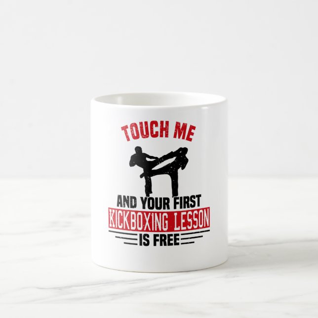 Taza De Café Kickboxing Kickboxer Boxeador de Artes Marciales e (Centro)