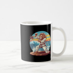 Taza De Café Kickboxing León Playa Atardecer Jiu-jitsu Taekwond