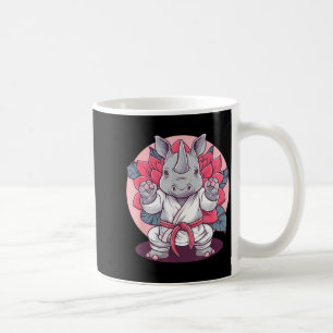 Taza De Café Kickboxing Rhino Taekwondo Karate MMA Divertido