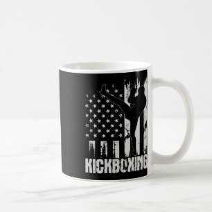 Taza De Café Kickboxing - Usa bandera americana kickboxer combt