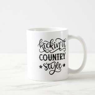 Taza De Café Kickin' It Estilo País Vaquera Occidental Li