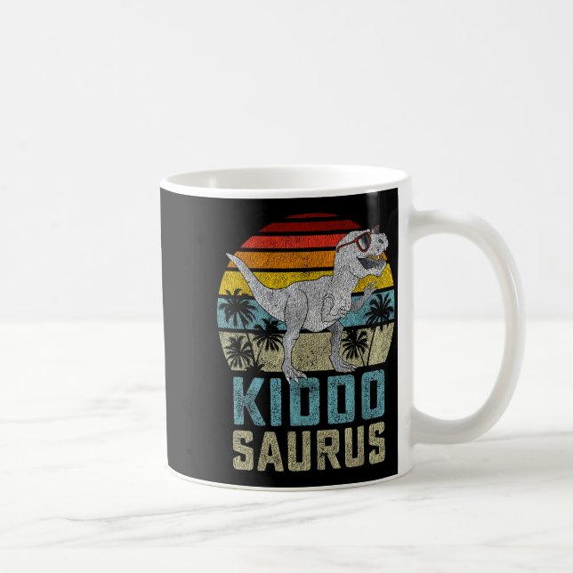 Taza De Café Kiddosaurus T Rex Dinosaur Kiddo Saurus Family Mat (Derecha)