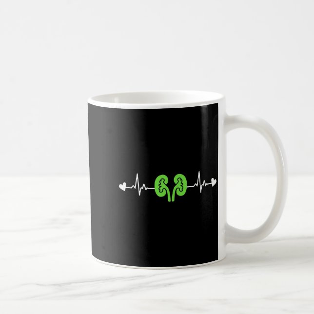 Taza De Café Kidney Disease Awareness Heartbeat Transplant Orga (Derecha)