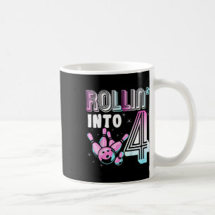 Taza De Café Kids Bowler Rollin’ en 4 Bowling 4Cumpleaños Ki