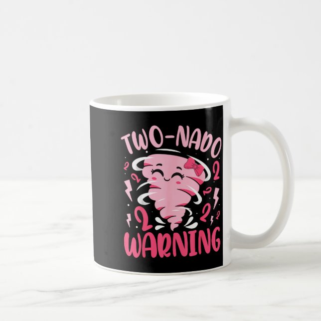 Taza De Café Kids Two-nado Warning 2nd Birthday Nk Tornado Birt (Derecha)