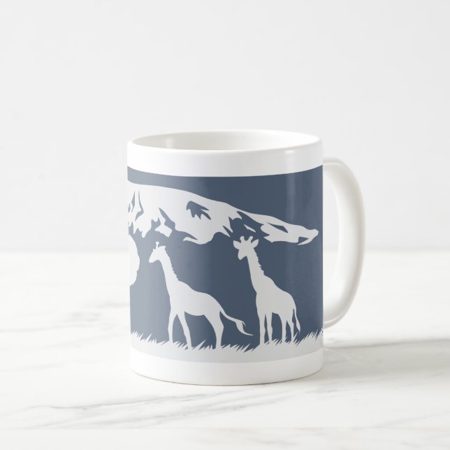 Taza De Café Kilimanjaro (azul) (Anverso derecho)