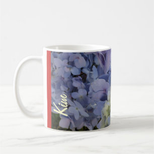 Taza De Café Kim Hydrangeas Mug #2 con nombre de Personalizable