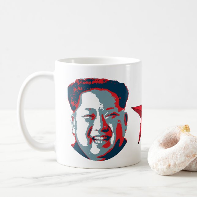 Taza De Café Kim Jong-un Corea del Norte (Con donut)