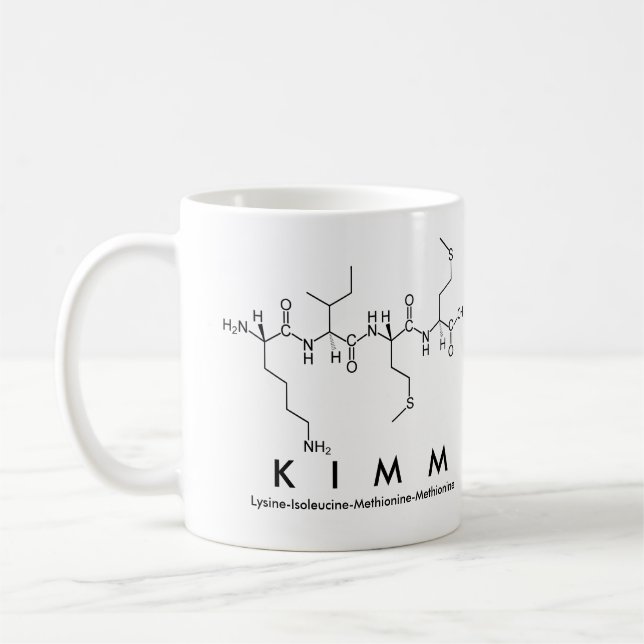Taza De Café Kimm peptide nombre mug (Izquierda)