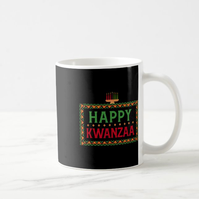 Taza De Café Kinara Siete Velas Principios de Kwanzaa Feliz K (Derecha)