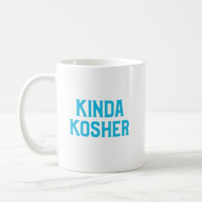 Taza De Café Kinda Kosher Gracioso Pareve Judío de Kashrut (Izquierda)