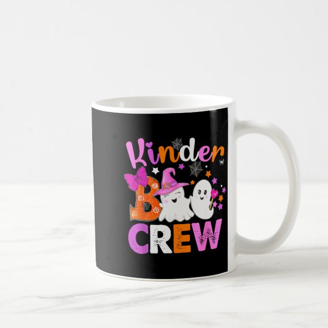 Taza De Café Kinder Boo Crew Kindergarten Teacher Kids Hallowee (Derecha)