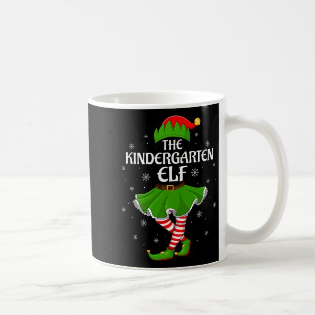 Taza De Café Kindergarten Elf Christmas Family Girls Women Elf  (Derecha)