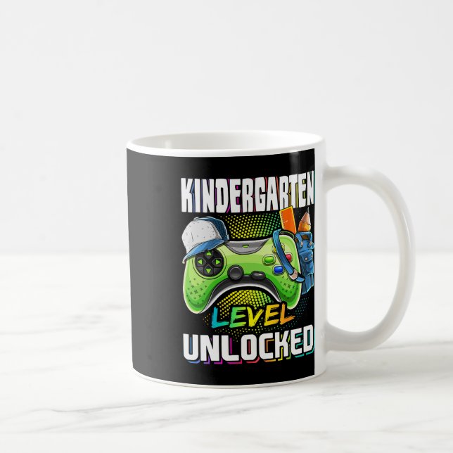 Taza De Café Kindergarten Level Unlocked Video Game Ck To Schoo (Derecha)