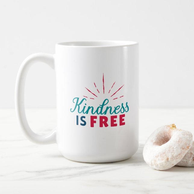 Taza De Café Kindness is Free Mug (Con donut)