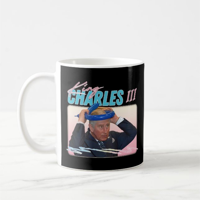Taza De Café King Charles 3 - Diseño retro del ventilador estét (Izquierda)