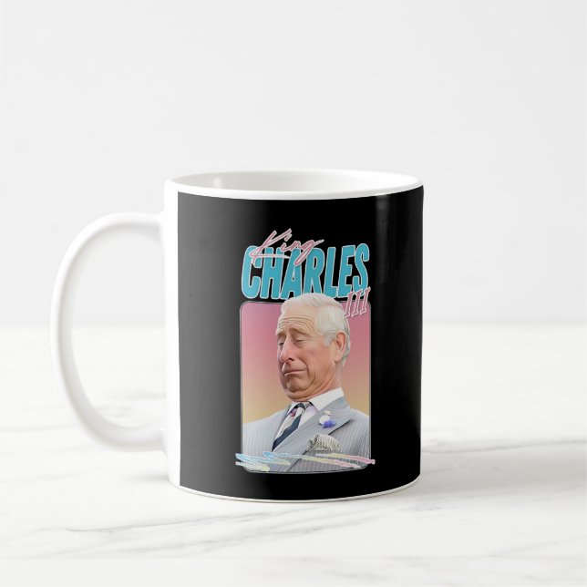 Taza De Café King Charles III - Diseño del ventilador estético  (Izquierda)