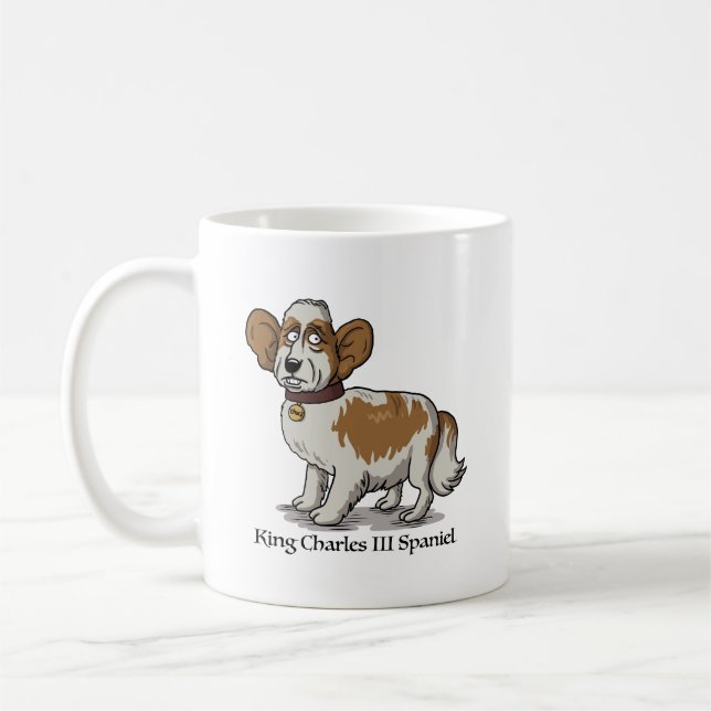 Taza De Café King Charles III Spaniel - Cartoon (Izquierda)