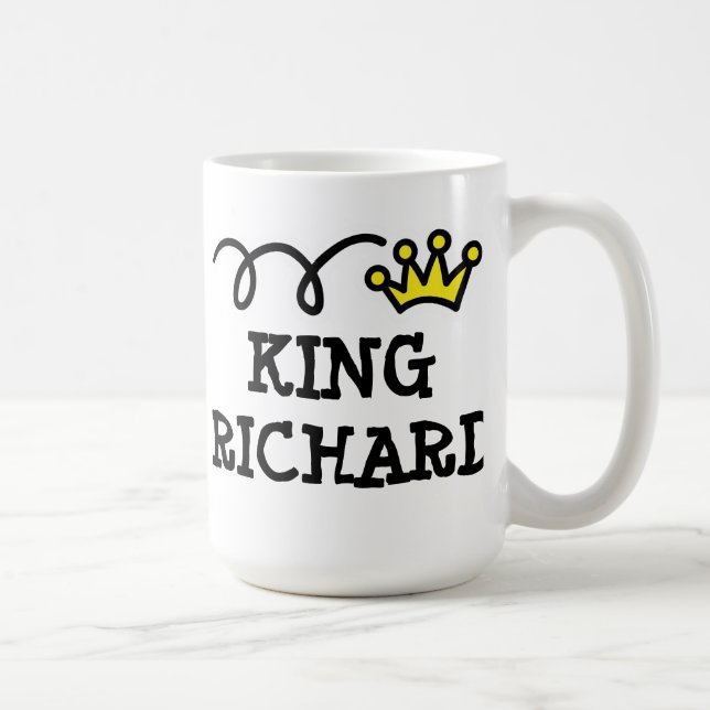 Taza De Café King coffee mug con nombre personalizado (Derecha)