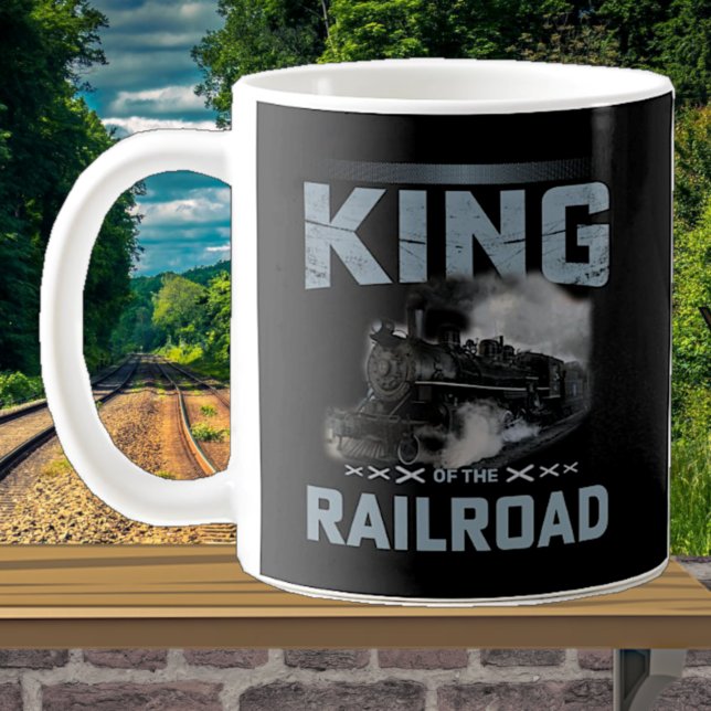 Taza De Café King of the Railroad Steam Train Engine Locomotive (Subido por el creador)